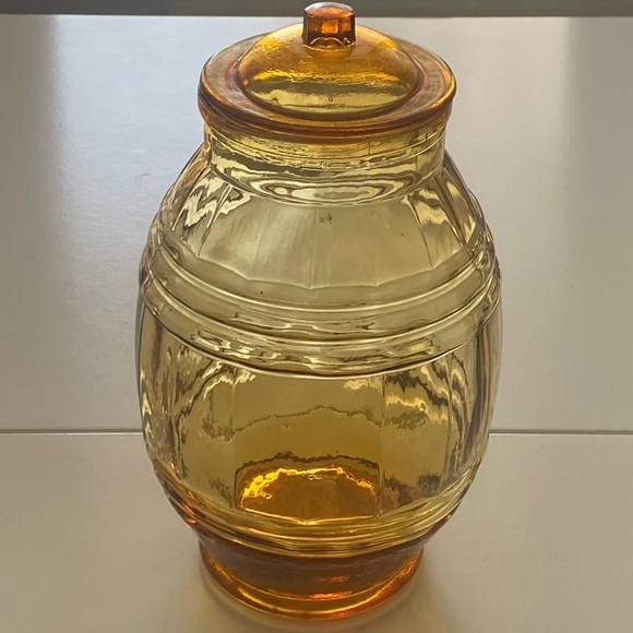 Large Vintage Glass Cookie Jar